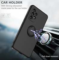 Stojak pierścień uchwyt pasek etui do Samsung Galaxy S22 S21 FE Note20 Ultra A73 A53 A33 A23 A13 5G A32 A52 A72 płynnego silikonu pokrywa 2